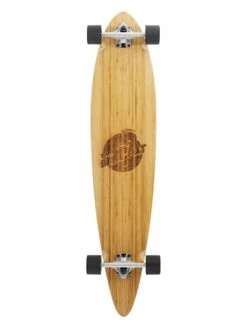 Two Bare Feet "The Chuck" 44in Bamboo Series Longboard Skateboard Complete (Black Wheels)