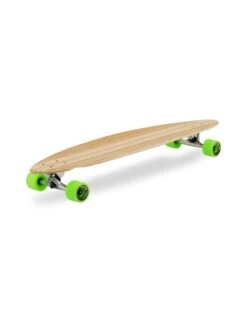 Two Bare Feet "The Chad" 42in Bamboo Series Longboard Skateboard Complete (Green Wheels) -Dive Master Shop 04 n s03 black diagonal 1 1