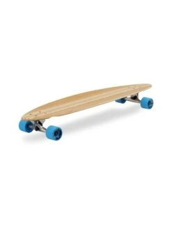 Two Bare Feet "The Chad" 42in Bamboo Series Longboard Skateboard Complete (Blue Wheels) -Dive Master Shop 04 n s03 black diagonal 2