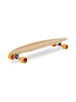 Two Bare Feet "The Chad" 42in Bamboo Series Longboard Skateboard Complete (Orange Wheels) -Dive Master Shop 04 n s03 black diagonal 3