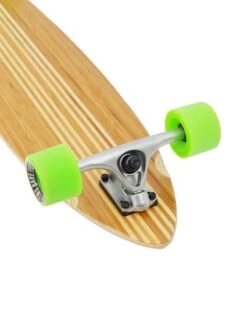Two Bare Feet "The Chad" 42in Bamboo Series Longboard Skateboard Complete (Green Wheels) -Dive Master Shop 06 n s03 black trucks 1 1