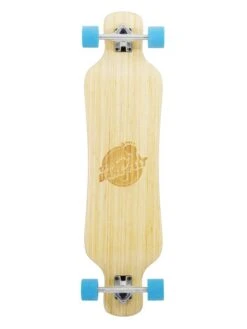 Two Bare Feet "The Larry" 39in Bamboo Series Longboard Skateboard Complete (Blue Wheels)