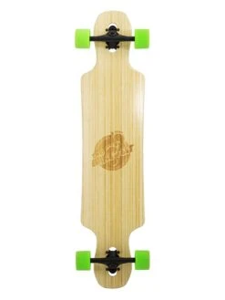 Two Bare Feet "The Hunter" 40in Bamboo Series Longboard Skateboard Complete (Green Wheels)