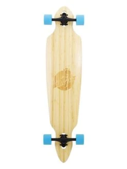 Two Bare Feet "The Duke" 41in Bamboo Series Longboard Skateboard Complete (Blue Wheels)