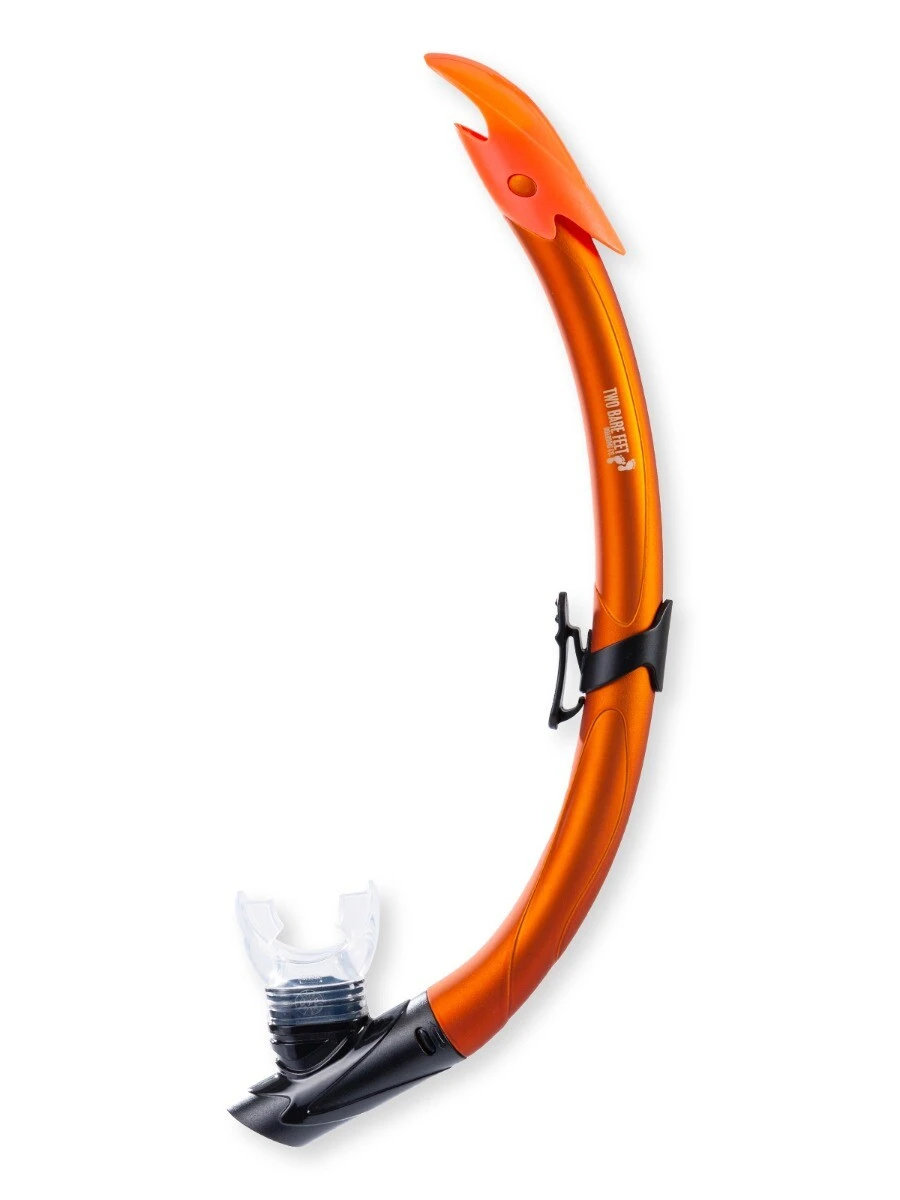 Two Bare Feet X-Dive Silicone Snorkel (Orange/Clear) 3 Two Bare Feet X-Dive Silicone Snorkel (Orange/Clear)