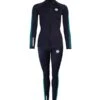 Two Bare Feet Womens Silicone Print Series 2.5mm Wetsuit Jacket & Pants Set (Black/Mint) -Dive Master Shop 1 30 1