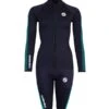 Two Bare Feet Womens Silicone Print Series 2.5mm Wetsuit Jacket & Shorts Set (Black/Mint) -Dive Master Shop 1 31