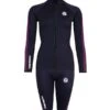 Two Bare Feet Womens Silicone Print Series 2.5mm Wetsuit Jacket & Shorts Set (Black/Raspberry) -Dive Master Shop 1 33