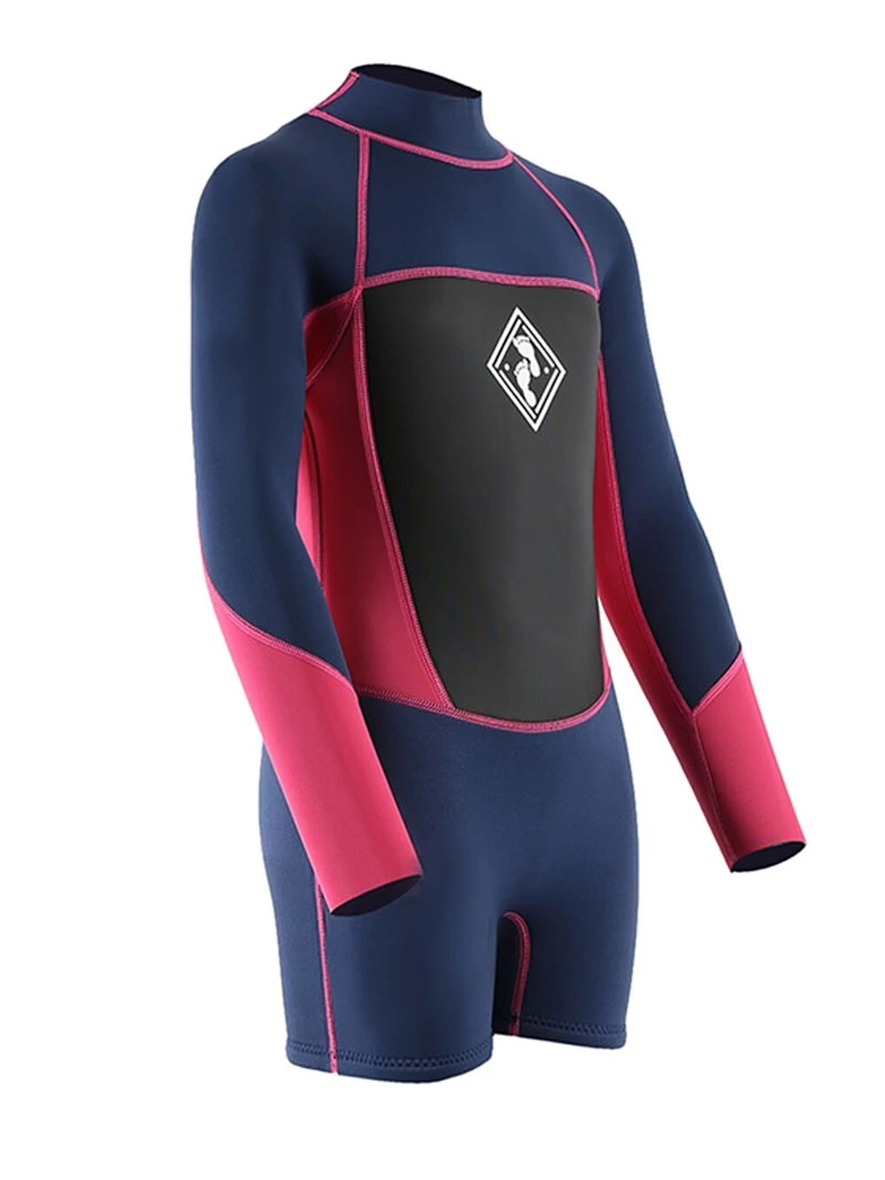 Two Bare Feet Squadron 3/2mm Short Leg Spring Junior Wetsuit (Blue/Fuchsia) 10 Two Bare Feet Squadron 3/2mm Short Leg Spring Junior Wetsuit (Blue/Fuchsia) - Image 8