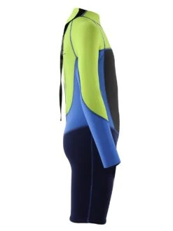 Two Bare Feet Squadron 3/2mm Short Leg Spring Junior Wetsuit (Lime/Blue/Blue) -Dive Master Shop 1c8a1426