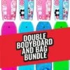 Two Bare Feet Flowers Double Bodyboard And Bag Bundle (Choice Of 33", 37", 41") 1 Two Bare Feet Flowers Double Bodyboard And Bag Bundle (Choice Of 33", 37", 41") -Dive Master Shop 2 f cp l double bundle