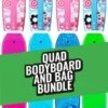 Two Bare Feet Flowers Quad Bodyboard And Bag Bundle (Choice Of 33", 37", 41") 1 Two Bare Feet Flowers Quad Bodyboard And Bag Bundle (Choice Of 33", 37", 41") -Dive Master Shop 4 f cp l triple bundle
