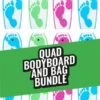 Two Bare Feet 42" Future Print Quad Bodyboard And Bag Bundle