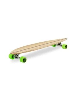 Two Bare Feet "The Chuck" 44in Bamboo Series Longboard Skateboard Complete (Green Wheels) -Dive Master Shop 4 001 the chuck diagonal