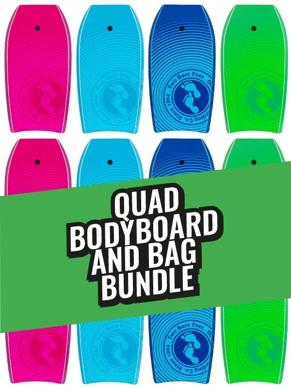 Two Bare Feet Lagoon Quad Bodyboard And Bag Bundle (Choice Of 33", 37", 41", 42", 44") 3 Two Bare Feet Lagoon Quad Bodyboard And Bag Bundle (Choice Of 33", 37", 41", 42", 44")