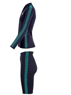 Two Bare Feet Womens Silicone Print Series 2.5mm Wetsuit Jacket & Shorts Set (Black/Mint) 13 Two Bare Feet Womens Silicone Print Series 2.5mm Wetsuit Jacket & Shorts Set (Black/Mint) -Dive Master Shop 4 32