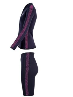 Two Bare Feet Womens Silicone Print Series 2.5mm Wetsuit Jacket & Shorts Set (Black/Raspberry) 13 Two Bare Feet Womens Silicone Print Series 2.5mm Wetsuit Jacket & Shorts Set (Black/Raspberry) -Dive Master Shop 4 34