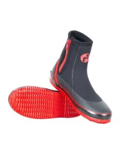 Two Bare Feet 5mm Neoprene Zipped Wetsuit Boots (Red) -Dive Master Shop 5mm neoprene zipped boots red 2