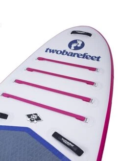 Two Bare Feet Sport Air (Allround XL) 10'10" X 33" X 6" Inflatable SUP Deluxe Carbon Hybrid Pack (Raspberry) -Dive Master Shop angle 1 raspberry 6
