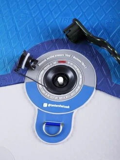 Two Bare Feet Sport Air (Allround XL) 10'10" X 33" X 6" Inflatable SUP Deluxe Fibreglass Hybrid Pack (Blue) -Dive Master Shop angle 5 blue 5