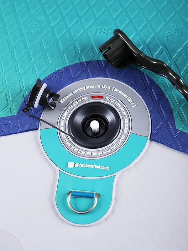 Two Bare Feet Sport Air (Allround) 10'6" X 33" X 4.75" Inflatable SUP Starter Pack (Teal) 8 Two Bare Feet Sport Air (Allround) 10'6" X 33" X 4.75" Inflatable SUP Starter Pack (Teal) - Image 6