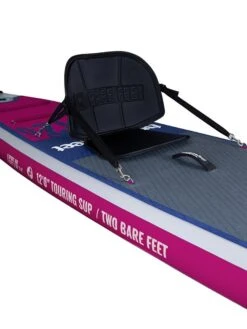 Two Bare Feet Sport Air (Touring) 12'0" X 33" X 6" Inflatable SUP Deluxe Fibreglass Hybrid Pack (Raspberry) -Dive Master Shop angle 9.2 raspberry