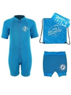 Premier Baby Swim Kit - Aquatica Wetsuit + Nappy Shorts + Towel + Bag (Aqua)