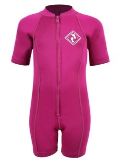 Essentials Baby Swim Kit - Aquatica Wetsuit + Nappy Shorts (Raspberry) -Dive Master Shop aquatica baby raspberry front 3 2