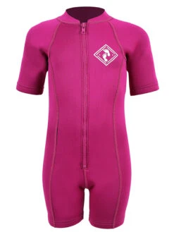 Essentials Baby Swim Kit - Aquatica Wetsuit + Swim Nappy + Swim Vest (Raspberry) -Dive Master Shop aquatica baby raspberry front 3 6