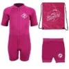 Deluxe Baby Swim Kit - Aquatica Wetsuit + Nappy Shorts + Bag (Raspberry) -Dive Master Shop aquatica raspberry3