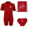 Deluxe Baby Swim Kit - Aquatica Wetsuit + Swim Nappy + Bag (Red)