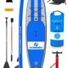 Two Bare Feet Archer (Allround XL) 10'10" X 33" X 6" Inflatable SUP Deluxe Carbon Hybrid Pack (Blue)