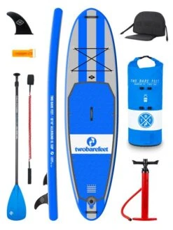 Two Bare Feet Archer (Allround XL) 10'10" X 33" X 6" Inflatable SUP Deluxe Fibreglass Hybrid Pack (Blue)