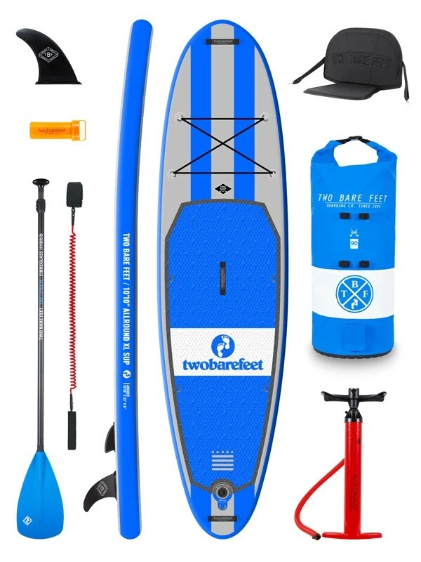 Two Bare Feet Archer (Allround XL) 10'10" X 33" X 6" Inflatable SUP Deluxe Fibreglass Hybrid Pack (Blue) 3 Two Bare Feet Archer (Allround XL) 10'10" X 33" X 6" Inflatable SUP Deluxe Fibreglass Hybrid Pack (Blue)