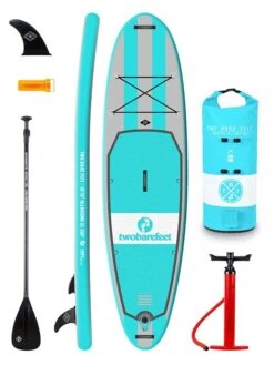 Two Bare Feet Archer (Allround XL) 10'10" X 33" X 6" Inflatable SUP Starter Pack (Teal)