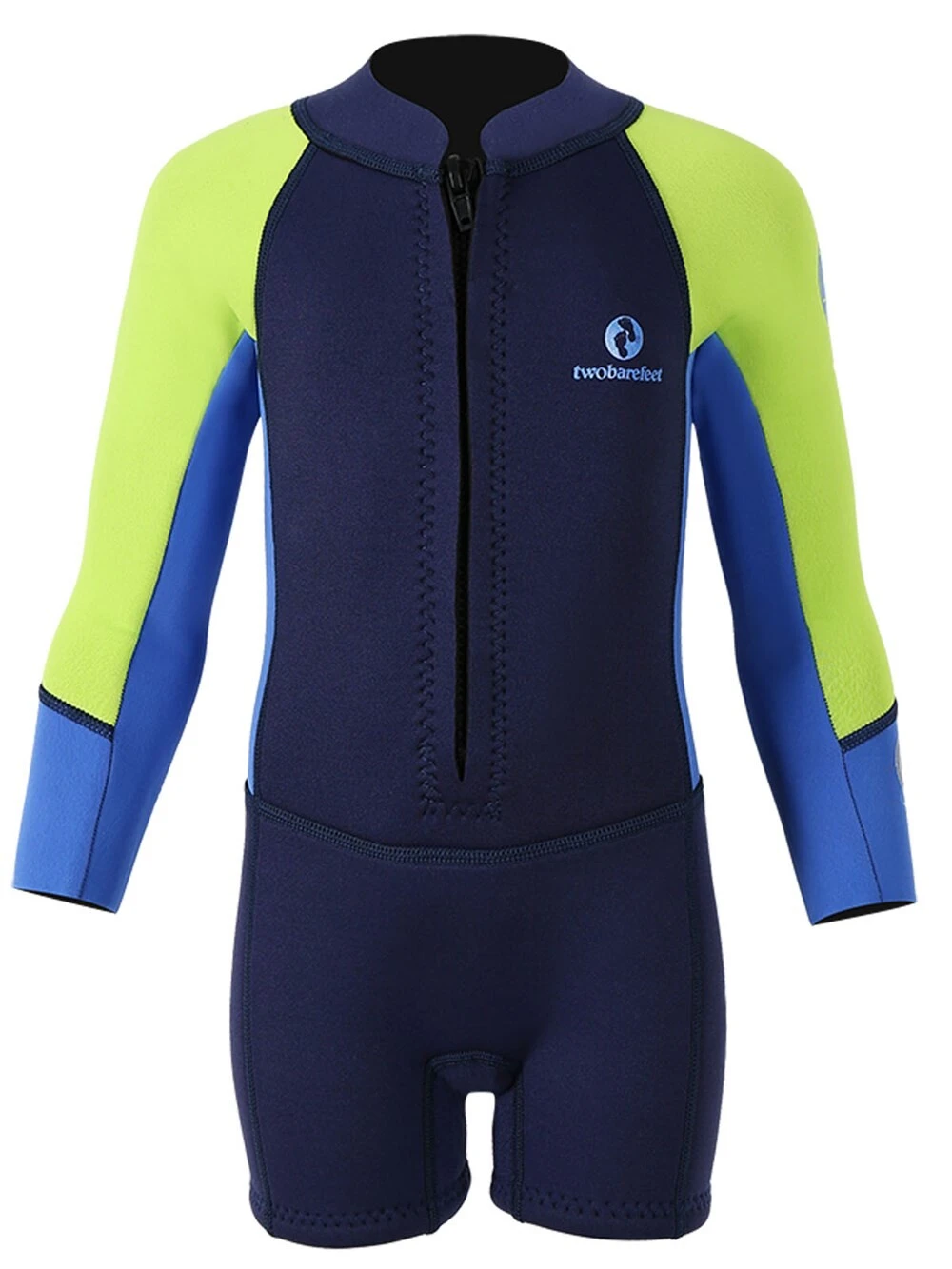 Two Bare Feet Squadron Baby Spring 3/2mm Wetsuit (Lime/ Blue/ Blue) 3 Two Bare Feet Squadron Baby Spring 3/2mm Wetsuit (Lime/ Blue/ Blue)