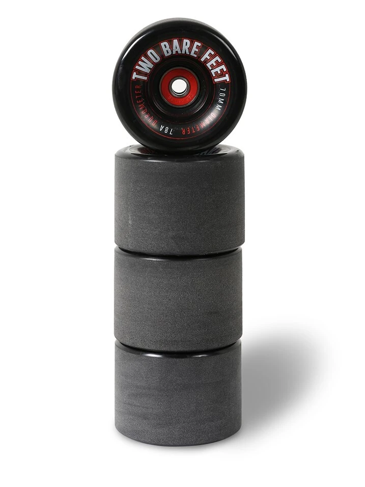 Sessions 78A Longboard Skateboard Wheels (70mm Black) With Two Bare Feet Pro Series 7 Bearings 3 Sessions 78A Longboard Skateboard Wheels (70mm Black) With Two Bare Feet Pro Series 7 Bearings