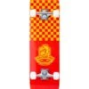 TBF Boarding Co Complete Double Kick Skateboard Checkmate (Red / Gold)