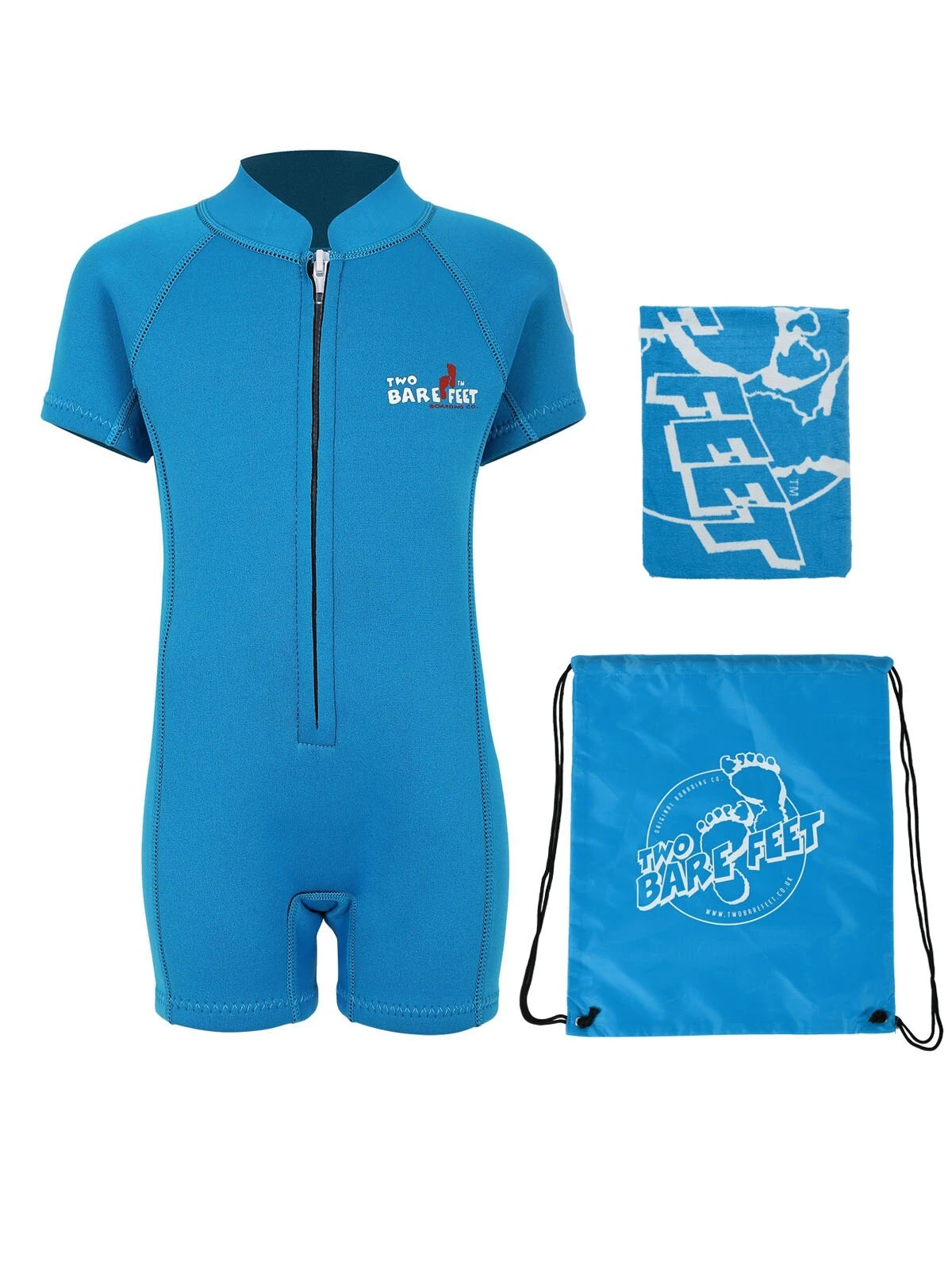 Essentials Baby Swim Kit - Classic Wetsuit + Towel + Bag (Aqua) 3 Essentials Baby Swim Kit - Classic Wetsuit + Towel + Bag (Aqua)