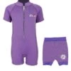Essentials Baby Swim Kit - Classic Wetsuit + Nappy Shorts (Lilac) -Dive Master Shop classic baby lilac and nappy shorts front