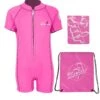 Essentials Baby Swim Kit - Classic Wetsuit + Towel + Bag (Pink) 2 Essentials Baby Swim Kit - Classic Wetsuit + Towel + Bag (Pink) -Dive Master Shop classic baby pink and bag and towel