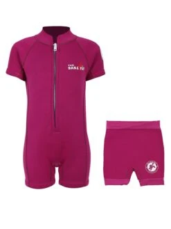 Essentials Baby Swim Kit - Classic Wetsuit + Nappy Shorts (Raspberry)