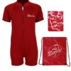 Essentials Baby Swim Kit - Classic Wetsuit + Towel + Bag (Red) 2 Essentials Baby Swim Kit - Classic Wetsuit + Towel + Bag (Red) -Dive Master Shop classic baby red and bag and towel