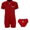 Essentials Baby Swim Kit - Classic Wetsuit + Swim Nappy (Red) -Dive Master Shop classic baby red and nappy front 1