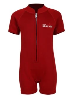 Essentials Baby Swim Kit - Classic Wetsuit + Nappy Shorts (Red) -Dive Master Shop classic baby red front 2