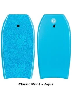 Two Bare Feet Flowers Triple Bodyboard And Bag Bundle (Choice Of 33", 37", 41") -Dive Master Shop classic print aqua 1