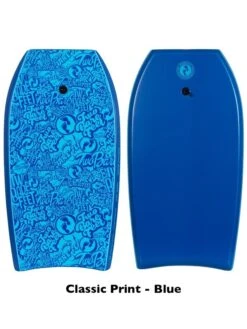 Two Bare Feet Flowers Triple Bodyboard And Bag Bundle (Choice Of 33", 37", 41") -Dive Master Shop classic print blue 1