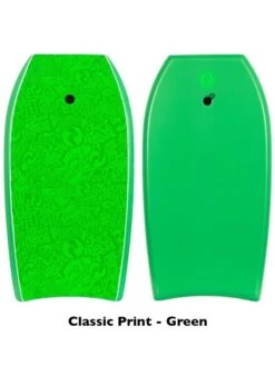 Two Bare Feet Flowers Double Bodyboard And Bag Bundle (Choice Of 33", 37", 41") -Dive Master Shop classic print green