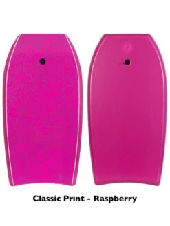 Two Bare Feet Flowers Quad Bodyboard And Bag Bundle (Choice Of 33", 37", 41") -Dive Master Shop classic print raspberry 2