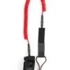 Two Bare Feet Deluxe Coiled Swivel Leash -Dive Master Shop coiled leash red cord 01